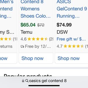 ASICS Gel Contend 8 Women's Shoes in Blue